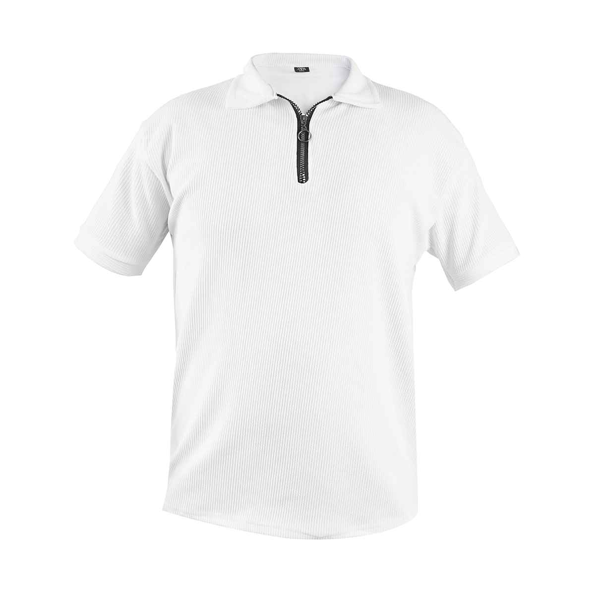 تیشرت مردانه یقه زیپ دار سفید مدل Arban