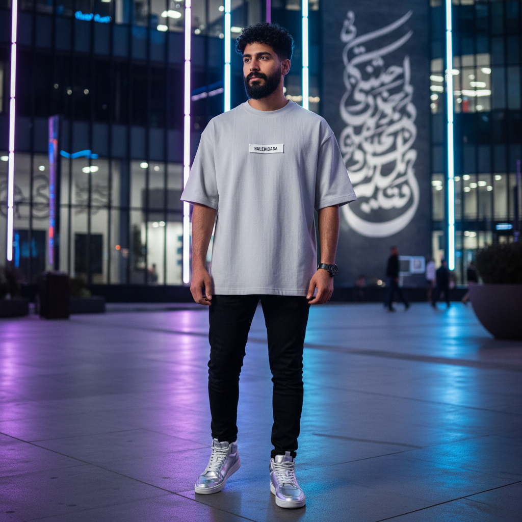 تیشرت مراکشی کبریتی طوسی بالنسیاگا